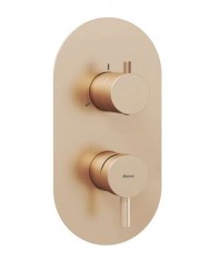 RAVAK - Espirit Batéria pod omietku, na 3 spotrebiče, kefované ružové zlato (X070357)