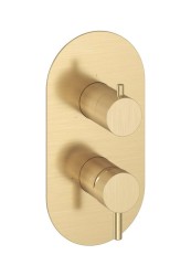 RAVAK - Espirit Batéria pod omietku, na 3 spotrebiče, kefované zlato (X070607)