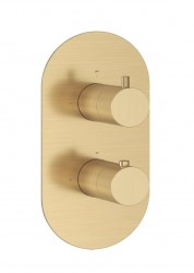 RAVAK - Espirit Termostatická batéria pod omietku, na 2 spotrebiče, kefované zlato (X070610)