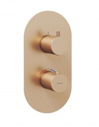 RAVAK - Espirit Termostatická batéria pod omietku, na 3 spotrebiče, kefované ružové zlato (X070363)
