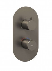 RAVAK - Espirit Termostatická batéria pod omietku, na 3 spotrebiče, kefovaný grafit (X070326)