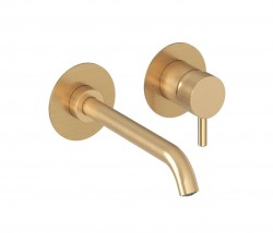 RAVAK - Espirit Umývadlová batéria pod omietku, 2-otvorová inštalácia, kefované zlato (X070602)