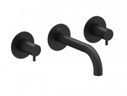 RAVAK - Espirit Umývadlová batéria pod omietku, 3-otvorová inštalácia, s telesom, matná čierna (X070276)