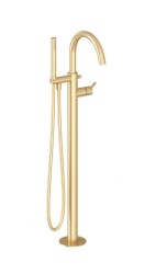 RAVAK - Espirit Vaňová batéria do podlahy, s príslušenstvom, kefované zlato (X070615)