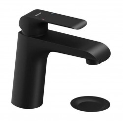 RAVAK - Flat Umývadlová batéria s výpusťou, Click-Clack, matná čierna (X070172)