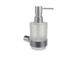 RAVAK - Fold Dávkovač mydla s držiakom, sklo/kefovaná nerezová (X07P1345)