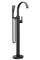 RAVAK - Freedom Vaňová batéria do podlahy, čierna (X070435)