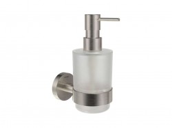 RAVAK - Kona Dávkovač mydla s držiakom, sklo/kefovaná nerezová (X07P1297)