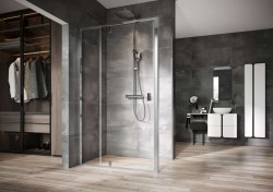 RAVAK - Nexty Pevná bočná stena 80 cm, chróm/číre sklo (90O40C00Z1)