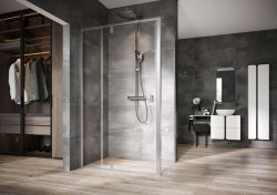 RAVAK - Nexty Pevná bočná stena 80 cm, satin/číre sklo (90O40U00Z1)