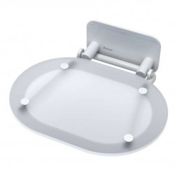 RAVAK - Ovo Chrome Sprchové sedadlo 410 mmx375 mmx130 mm – chróm/biela (B8F0000028)