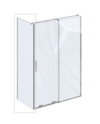 RAVAK - Roll Sprchová stena 100x195 cm, chróm/číre sklo (X90VA0C00Z1)