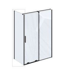 RAVAK - Roll Sprchová stena 80x195 cm, čierna/číre sklo (X90V40300Z1)