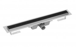 RAVAK - Runway Sprchový odtokový žľab, 85 cm, do priestoru, matná čierna (X01751)