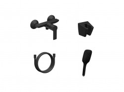 RAVAK - Solar Sprchová batéria s príslušenstvom, matná čierna (X07S108)