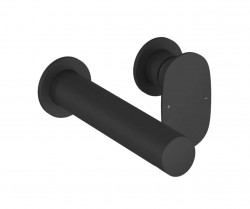 RAVAK - Spring Umývadlová batéria pod omietku, 2-otvorová inštalácia, s telesom, matná čierna (X070546)