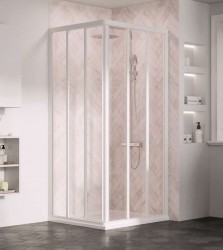 RAVAK - Supernova Sprchové dvere ASRV3-80, 77-79 cm, biela/číre sklo (15V401R2Z1)