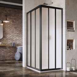 RAVAK - Supernova Sprchové dvere ASRV3-90, 87-89 cm, čierna/sklo Grape (15V703R2ZG)