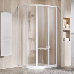 RAVAK - Supernova Štvrťkruhový sprchový kút štvordielny SKCP4-80, 78-80 cm, biela/sklo Grape (3114O102ZG)
