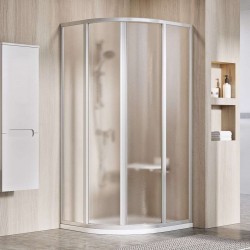 RAVAK - Supernova Štvrťkruhový sprchový kút štvordielny SKCP4-90, 88-90 cm, satin/sklo Grape (3117OU02ZG)