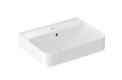 RAVAK - Umývadlo 60x46 cm, s prepadom, otvor na batériu, matná biela (XJX01160005)