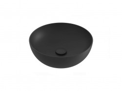 RAVAK - UNI Umývadlo na dosku priemer 40 cm, bez prepadu, bez otvoru na batériu, antracit (XJX03140000)