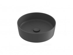 RAVAK - UNI Umývadlo na dosku priemer 40 cm, bez prepadu, bez otvoru na batériu, antracit (XJX03140001)