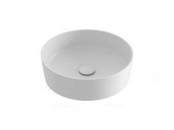 RAVAK - UNI Umývadlo na dosku priemer 40 cm, bez prepadu, bez otvoru na batériu, matná biela (XJX0E140001)
