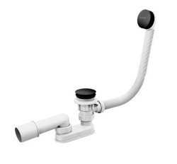 RAVAK - Vaňová odtoková a prepadová súprava, dĺžka 570 mm, ClickClack, matná čierna (X01746)