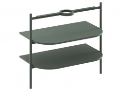 RAVAK - Yard Konštrukcia s policami pod umývadlo, Grey Green (D800008006)