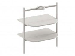 RAVAK - Yard Konštrukcia s policami pod umývadlo, Smoke Grey (D80000O005)