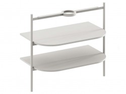 RAVAK - Yard Konštrukcia s policami pod umývadlo, Smoke Grey (D80000O006)