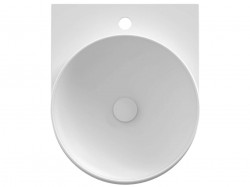 RAVAK - Yard Umývadielko, 41x50 cm, bez prepadu, otvor na batériu, matná biela (XJX0E240001)