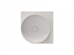 RAVAK - Yard Umývadielko rohové, 45x45 cm, bez prepadu, bez otvoru na batériu, Smoke Grey (XJX0O045000)