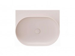 RAVAK - Yard Umývadlo 61x50 cm, bez prepadu, bez otvoru na batériu, Alabaster Pink (XJX0G060000)