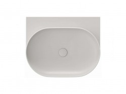 RAVAK - Yard Umývadlo 61x50 cm, bez prepadu, bez otvoru na batériu, Smoke Grey (XJX0O060000)