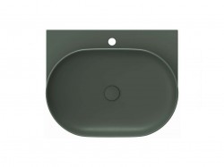 RAVAK - Yard Umývadlo 61x50 cm, bez prepadu, otvor na batériu, Grey Green (XJX08260000)