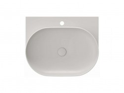 RAVAK - Yard Umývadlo 61x50 cm, bez prepadu, otvor na batériu, Smoke Grey (XJX0O260000)