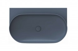 RAVAK - Yard Umývadlo 81x50 cm, bez prepadu, bez otvoru na batériu, Deepsea Blue (XJX07080000)