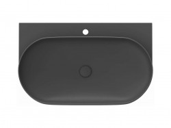 RAVAK - Yard Umývadlo 81x50 cm, bez prepadu, otvor na batériu, antracit (XJX03280002)