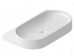 RAVAK - Yard Umývadlo 81x50 cm, bez prepadu, otvor na batériu, biela (XJX01280002)
