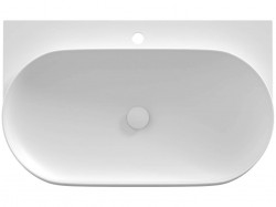 RAVAK - Yard Umývadlo, 81x50 cm, bez prepadu, otvor na batériu, matná biela (XJX0E280001)