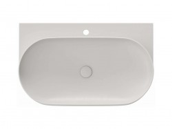 RAVAK - Yard Umývadlo 81x50 cm, bez prepadu, otvor na batériu, Smoke Grey (XJX0O280000)