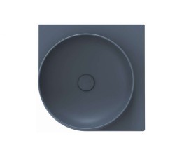 RAVAK - Yard Umývadlo rohové 45x45 cm, bez prepadu, bez otvoru na batériu, Deepsea Blue (XJX07045000)