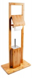 REA - Bambusový stojan na toaletný papier a WC kefu (HOM-00015)
