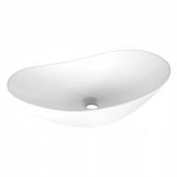 REA - BIELÉ KERAMICKÉ UMÝVADLO NA DOSKU WESTA 63 x 37 cm BASARO (BAS-U1005)