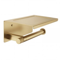 REA - Držiak na toaletný papier s poličkou 39105A ORI Brush Gold (REA-98067)