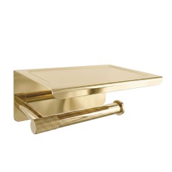 REA - Držiak na toaletný papier s poličkou 6613 Modern Gold (REA-89053)