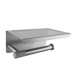REA - Držiak na toaletný papier s poličkou 6613 Modern Nickel Brush (REA-98053)