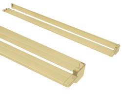 REA - Držiak na uteráky s poličkou pre sprchovú zástenu zlatá kartáčovaná (REA-46000)